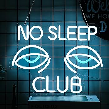 sleep late ネオンサイン 青色 バー 家装飾 インテリア13＊8インチ Amazon.co.jp: No Sleep Clubネオンサイン Eyesネオンライト